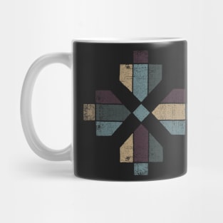 Western Tribal Abstract Geometry with Earth Tones Mug